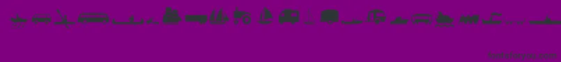 Шрифт TransportMt – чёрные шрифты на фиолетовом фоне