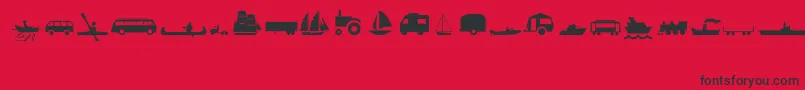 TransportMt Font – Black Fonts on Red Background