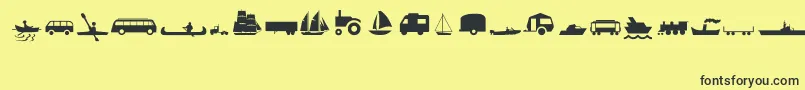 TransportMt Font – Black Fonts on Yellow Background