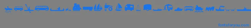 TransportMt Font – Blue Fonts on Gray Background