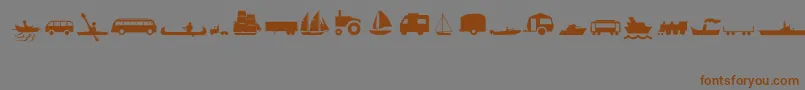 TransportMt Font – Brown Fonts on Gray Background