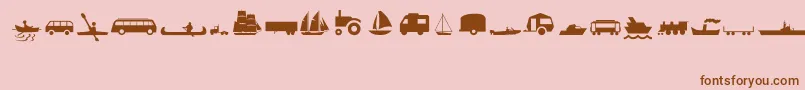 TransportMt Font – Brown Fonts on Pink Background