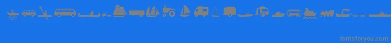 TransportMt Font – Gray Fonts on Blue Background