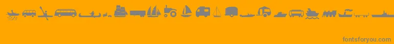 fuente TransportMt – Fuentes Grises Sobre Fondo Naranja