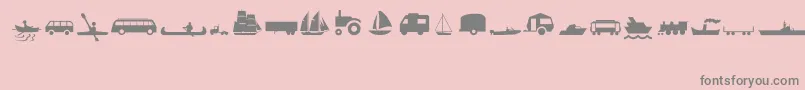 fuente TransportMt – Fuentes Grises Sobre Fondo Rosa