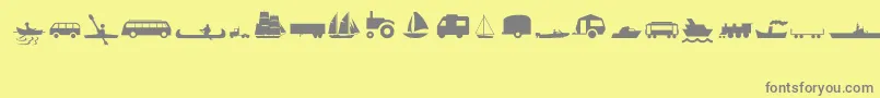 TransportMt Font – Gray Fonts on Yellow Background