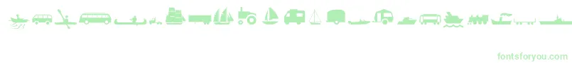 TransportMt Font – Green Fonts on White Background