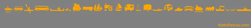 TransportMt Font – Orange Fonts on Gray Background