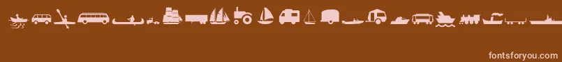 TransportMt Font – Pink Fonts on Brown Background