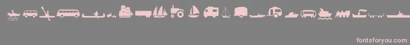 TransportMt Font – Pink Fonts on Gray Background