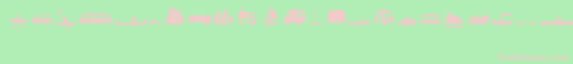 TransportMt Font – Pink Fonts on Green Background