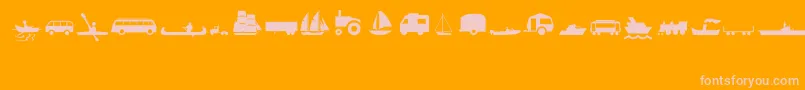 TransportMt Font – Pink Fonts on Orange Background