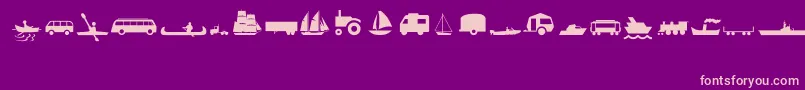 TransportMt Font – Pink Fonts on Purple Background