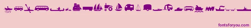TransportMt Font – Purple Fonts on Pink Background