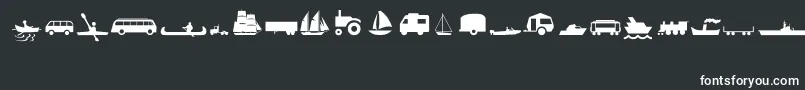 TransportMt Font – White Fonts on Black Background
