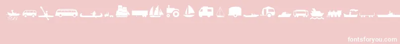 TransportMt Font – White Fonts on Pink Background