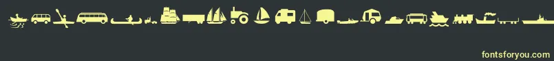 TransportMt Font – Yellow Fonts on Black Background