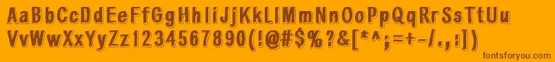WhiteLightBlackLine Font – Brown Fonts on Orange Background