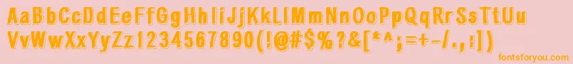 WhiteLightBlackLine Font – Orange Fonts on Pink Background