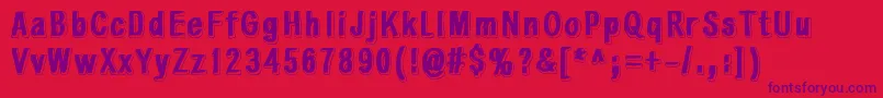 WhiteLightBlackLine Font – Purple Fonts on Red Background