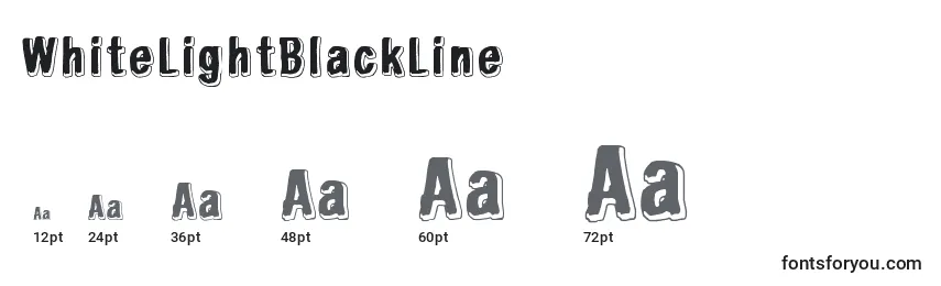 Размеры шрифта WhiteLightBlackLine