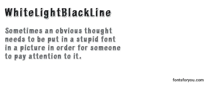 WhiteLightBlackLine Font