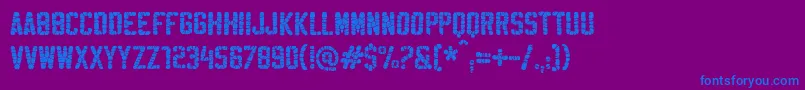 SablonHyperWashed-Schriftart – Blaue Schriften auf violettem Hintergrund