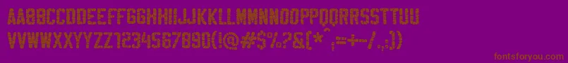 SablonHyperWashed Font – Brown Fonts on Purple Background