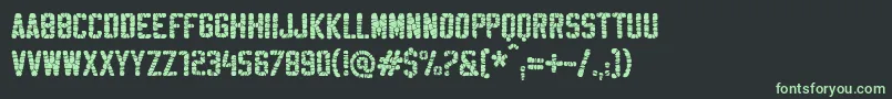 SablonHyperWashed Font – Green Fonts on Black Background