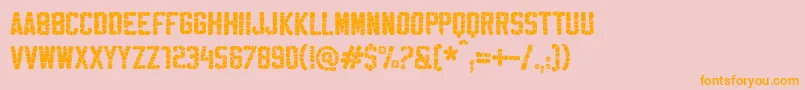 SablonHyperWashed-Schriftart – Orangefarbene Schriften auf rosa Hintergrund