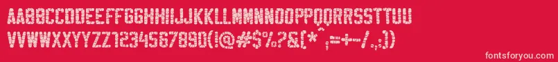 SablonHyperWashed Font – Pink Fonts on Red Background