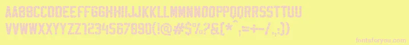 SablonHyperWashed Font – Pink Fonts on Yellow Background