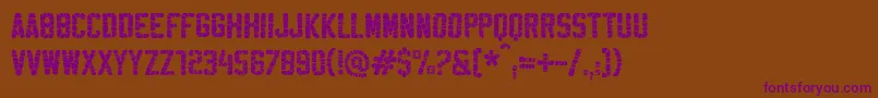 SablonHyperWashed Font – Purple Fonts on Brown Background