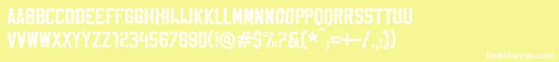 SablonHyperWashed Font – White Fonts on Yellow Background