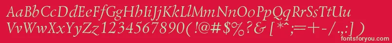 Lazursk3 Font – Green Fonts on Red Background