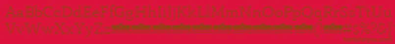 AnaphoraLightTrial-Schriftart – Braune Schriften auf rotem Hintergrund
