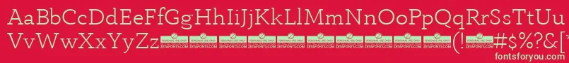 AnaphoraLightTrial Font – Green Fonts on Red Background
