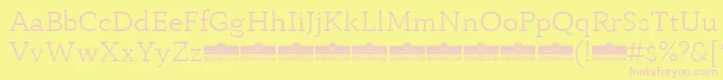 AnaphoraLightTrial Font – Pink Fonts on Yellow Background