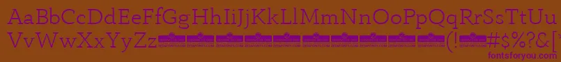 AnaphoraLightTrial-Schriftart – Violette Schriften auf braunem Hintergrund