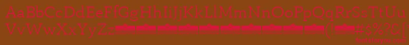 AnaphoraLightTrial Font – Red Fonts on Brown Background