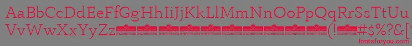 AnaphoraLightTrial Font – Red Fonts on Gray Background