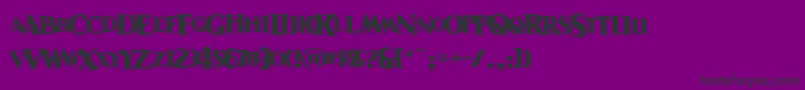 Шрифт Sanitariumbb – чёрные шрифты на фиолетовом фоне