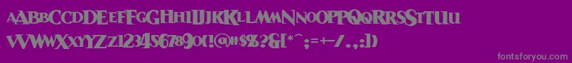 Sanitariumbb Font – Gray Fonts on Purple Background