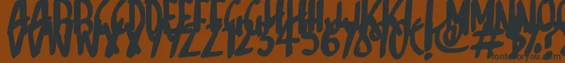 Sketchalot-fontti – mustat fontit ruskealla taustalla