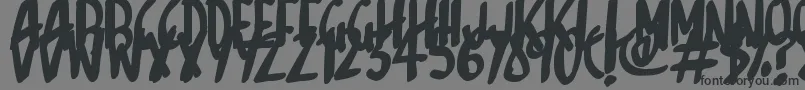 Sketchalot-Schriftart – Schwarze Schriften auf grauem Hintergrund