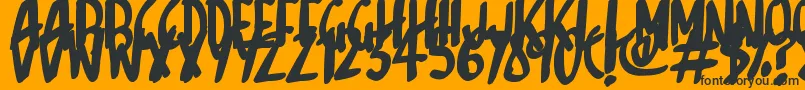 Sketchalot-fontti – mustat fontit oranssilla taustalla