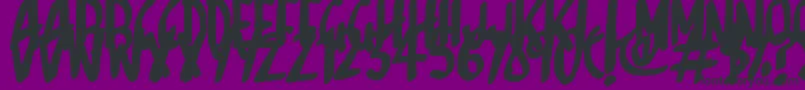 Шрифт Sketchalot – чёрные шрифты на фиолетовом фоне
