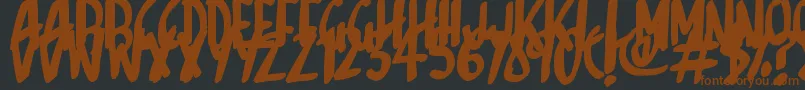 Sketchalot Font – Brown Fonts on Black Background