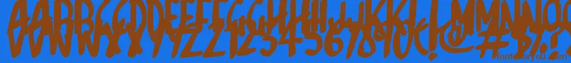 Шрифт Sketchalot – коричневые шрифты на синем фоне