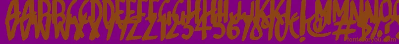 Шрифт Sketchalot – коричневые шрифты на фиолетовом фоне